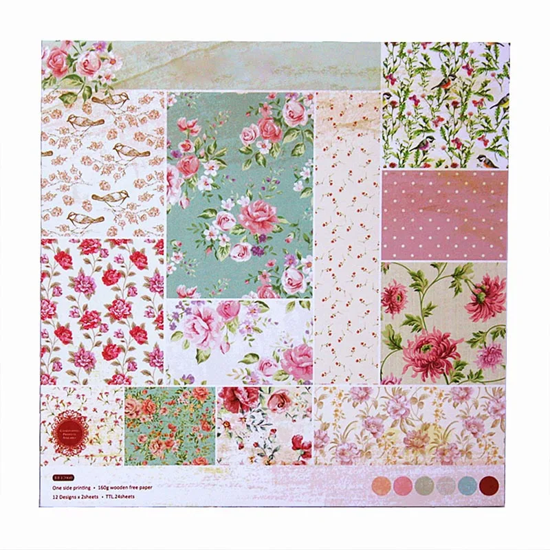 

Многофункциональная фоновая бумага для рукоделия, 6 дюймов, изготовление бумажных карточек инструментов, 15,2x15,2 см, 24 листа