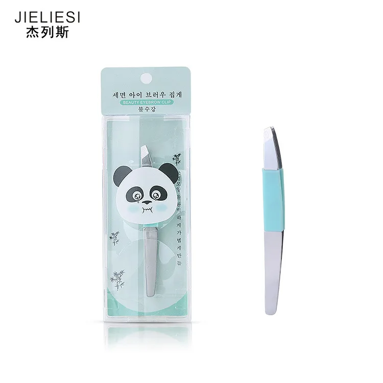 

Stainless Steel Eyebrow Tweezers Oblique Mouth Beauty Makeup Eyebrow Tool Tweezers J350