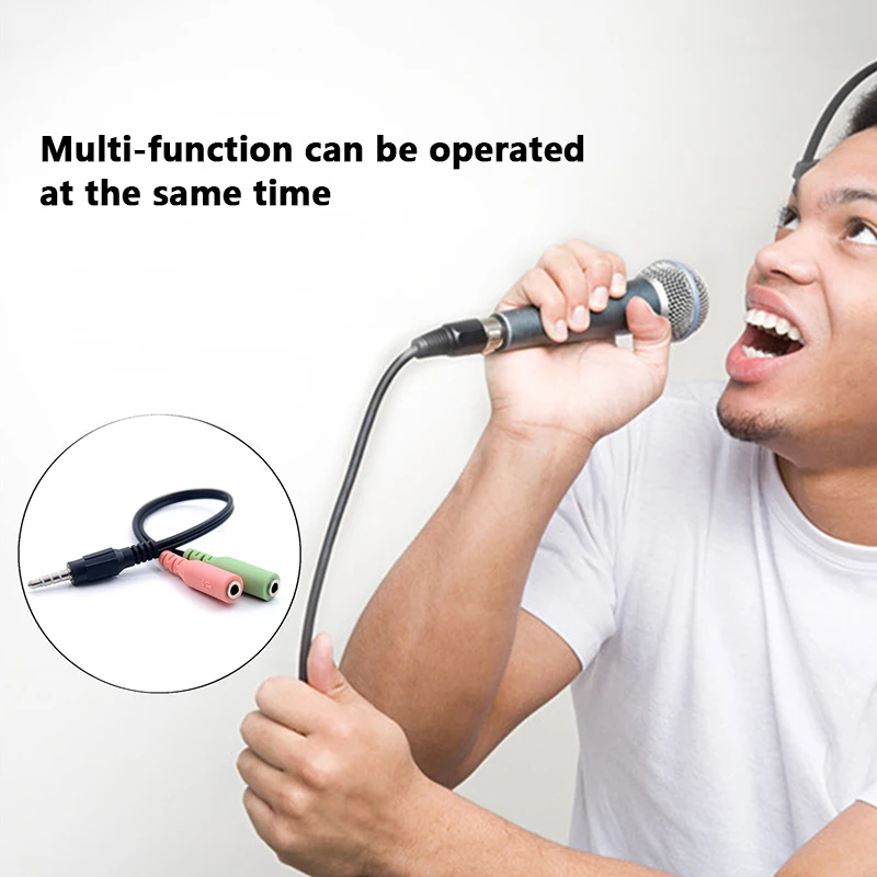 Разветвитель для мобильного аудиоадаптера ноутбука Aux-кабель наушников 3 5 мм 1