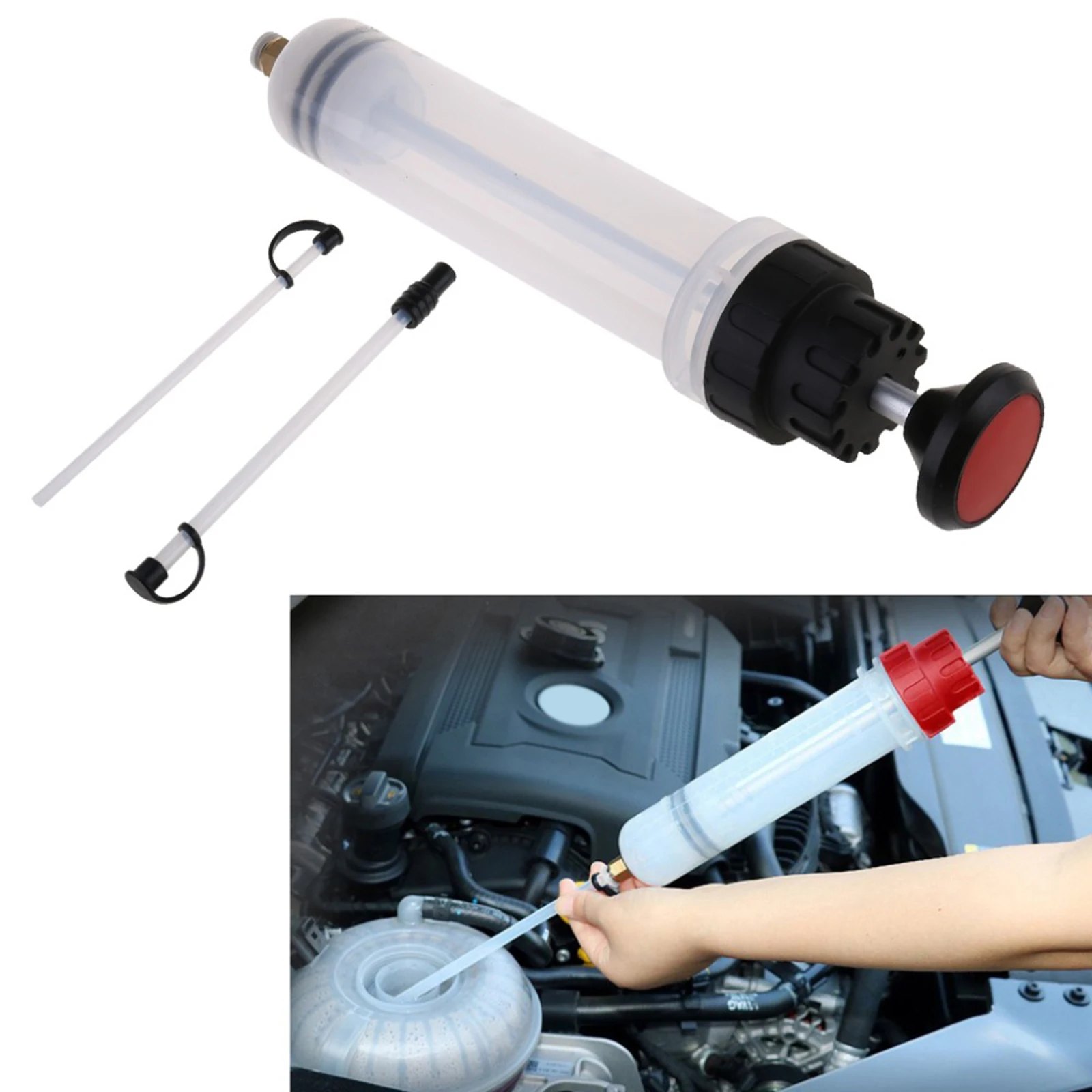 

200cc Car Oil Suction Fluid Extractor Set Filling Syringe Bottle Extraction Manual Pump Tool