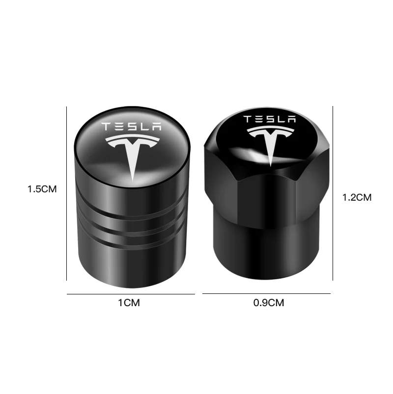 4pcs 3D Metal Car Tire Valve Caps Wheel Waterproof Dust Cover Accessories For Tesla Model 3 X S | Автомобили и мотоциклы