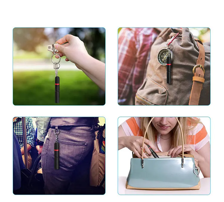 Яркая портативная ручка-брелок фонарик карманный светодиодный ручка-зажим