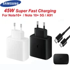 Samsung оригинальное зарядное устройство 45 Вт для Samsung GALAXY Note 10 Plus USB-C A91 Note10 +