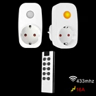433mhz Универсальный Беспроводной Выключатель с дистанционным управлением, электрическая розетка, европейская и французская розетка с дистанционным управлением, программируемый Электрический выключатель
