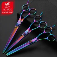 fenice 6 57 5 inch pet dog grooming thinningcutting scissors set grooming shears set for dogs scissors kit thinning rate 30
