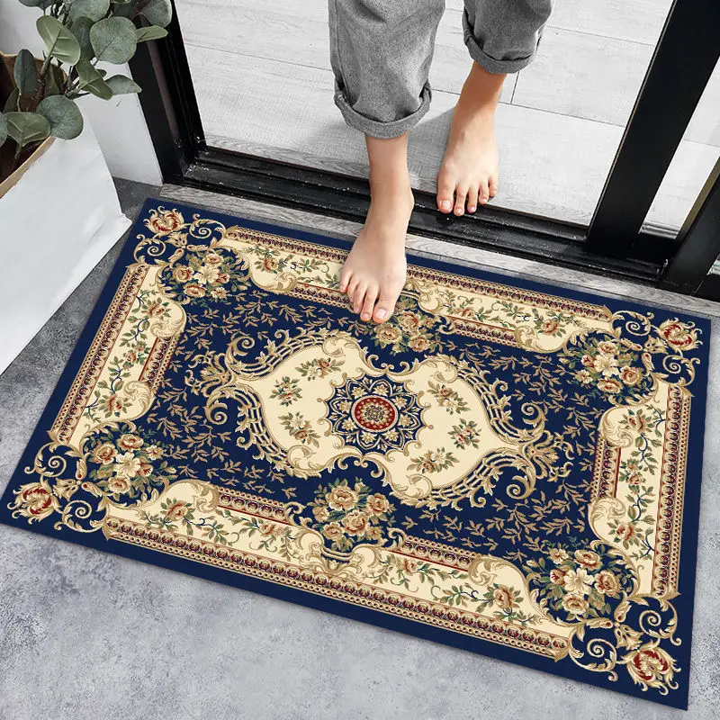

Moroccan Area Rugs Nordic Non-Slip Kitchen Door Mat Living Room Carpets Soft Flannel Bedroom Bedside Blanket Tatami Home Decor