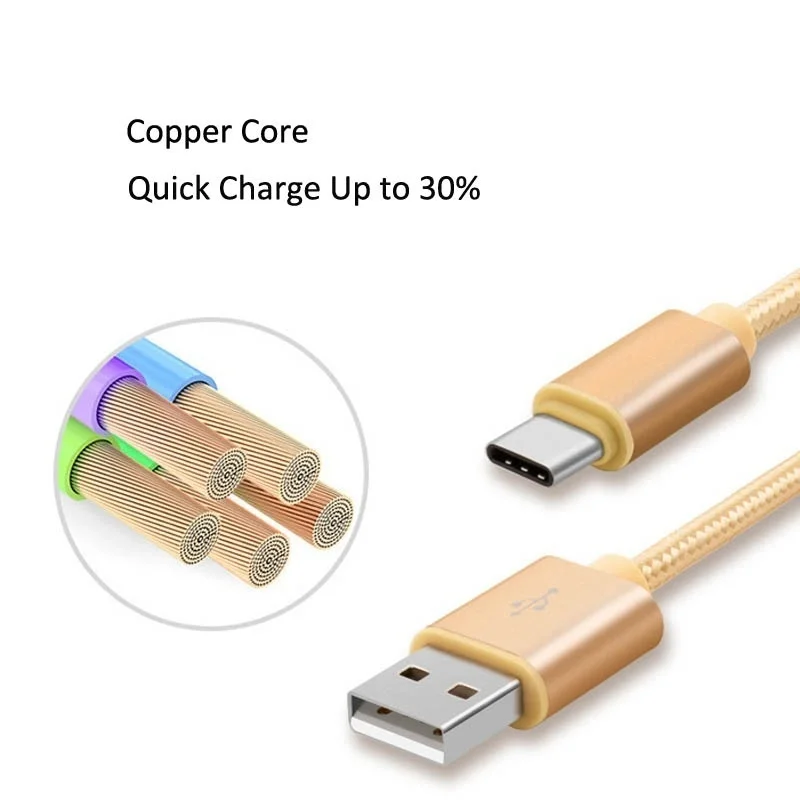 USB Type C Cable For Huawei Mate 30 Pro Type-C Fast Charging Data Xiaomi 10 9 8 Oneplus 7T 7 Charger Cord | Мобильные телефоны и