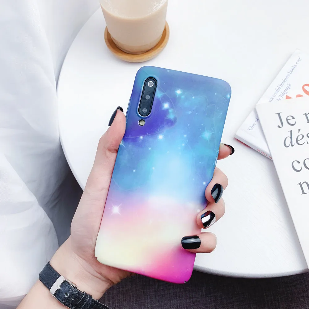 01 Чехол для телефона Lu mi nous для Xiaomi mi 8 mi 9, модный жесткий чехол для ПК для Red mi Note 7, чехол для задней крышки, чехол для ночного неба с изображением звезд - Цвет: 01
