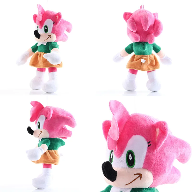 

28cm Sonic Plush 6pcs Sonic the Hedgehog Amy Rose and Cartoon PP Cotton Sonic Soft Blue Plush toy For Children Birthday Gifts