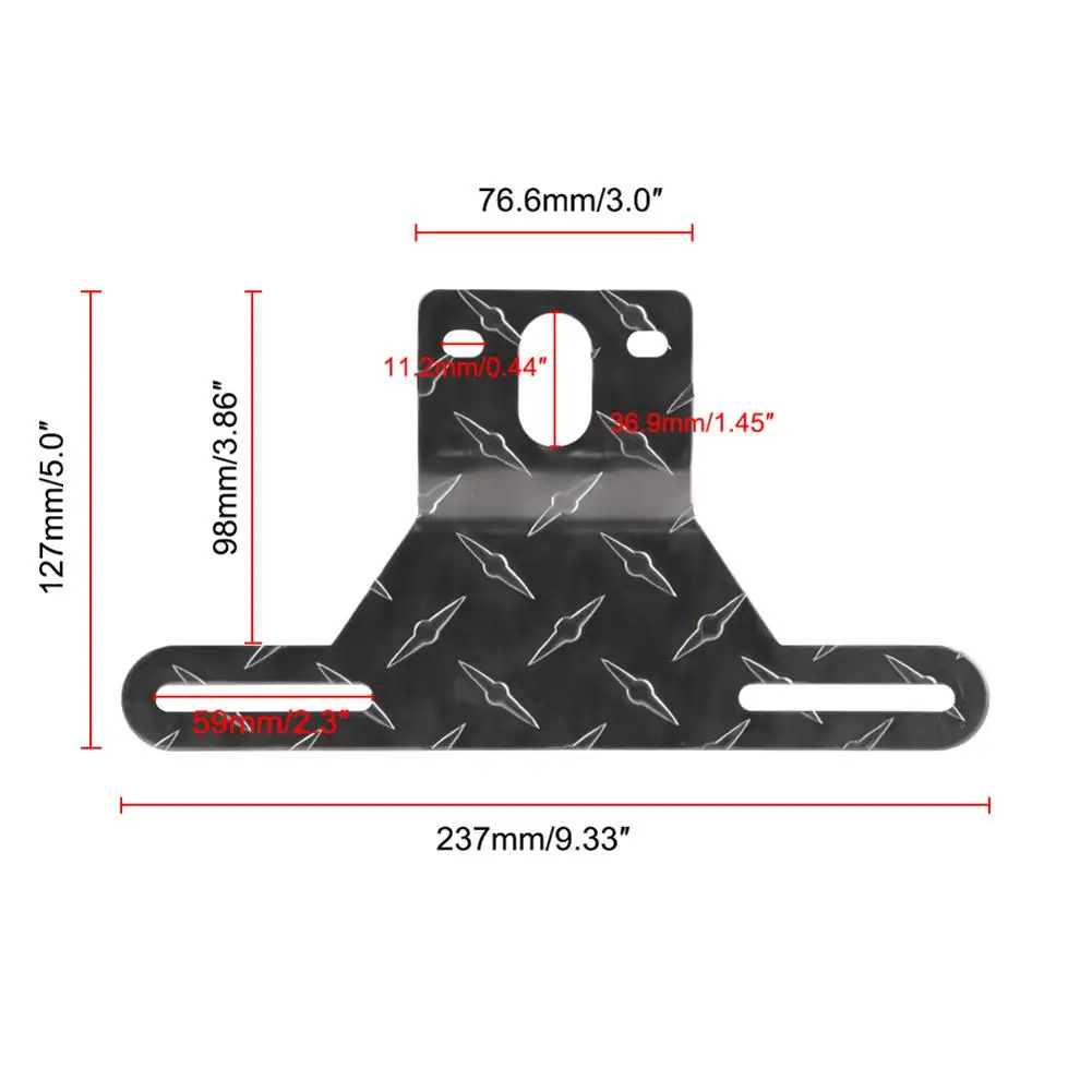 

Aluminum Mount Bracket Holder for Car Truck Trailer License Plate Light Silver Elaborate Manufacture Prolonged Durable