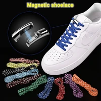 new elastic reflective magnetic shoelaces quick locking no tie shoe laces adult children shoelace sneakers running shoe laces
