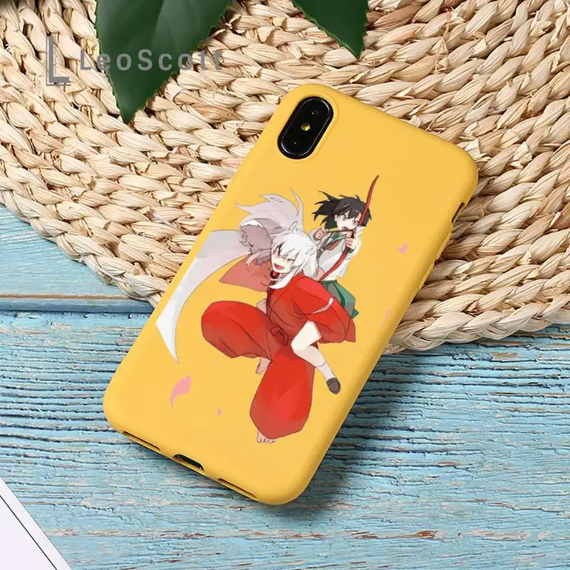 

Anime InuYasha Phone Case Candy Color for iPhone 11 12 mini pro XS MAX 8 7 6 6S Plus X SE 2020 XR