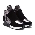 Женские замшевые ботинки, кроссовки на каждый день, обувь для увеличения роста, N045, Осень-зима 2021