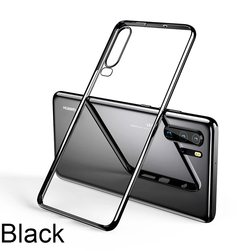 Роскошный лазерный чехол для huawei P30 Lite P20 Pro mate 20 P Smart Z Plus Honor 9 10 10i 8A 8X 8C Nova 3i, мягкий чехол из ТПУ - Цвет: Черный