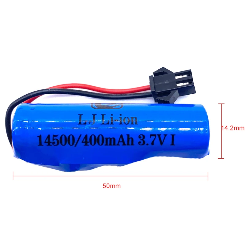 JJRC C2 D828 RC автозапчасти 14500 SM 2P 3 7 В 400 мАч литий ионный аккумулятор USB зарядное
