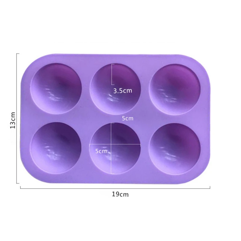 

Small Semi-circular Silicone Cake Jelly Mold Scented Candle Plaster mold Home Garden Kitchen Dining