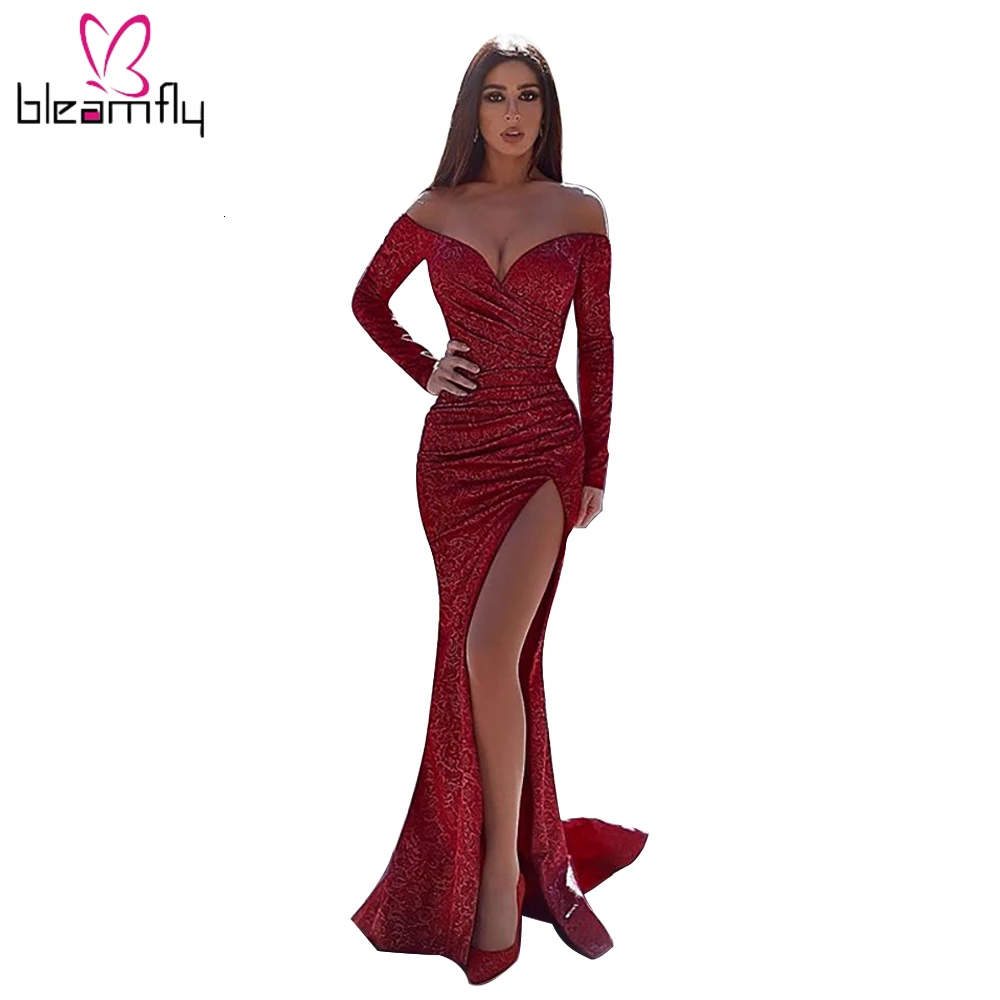 2019 женское осеннее элегантное платье с длинным рукавом Шикарное облегающее