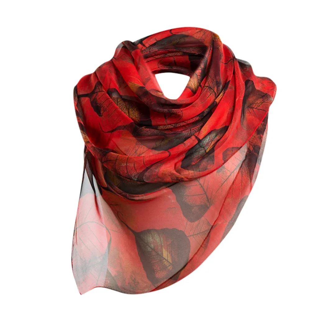 2019 роскошный бренд женский новый шарф листья узор квадратный платок длинный и