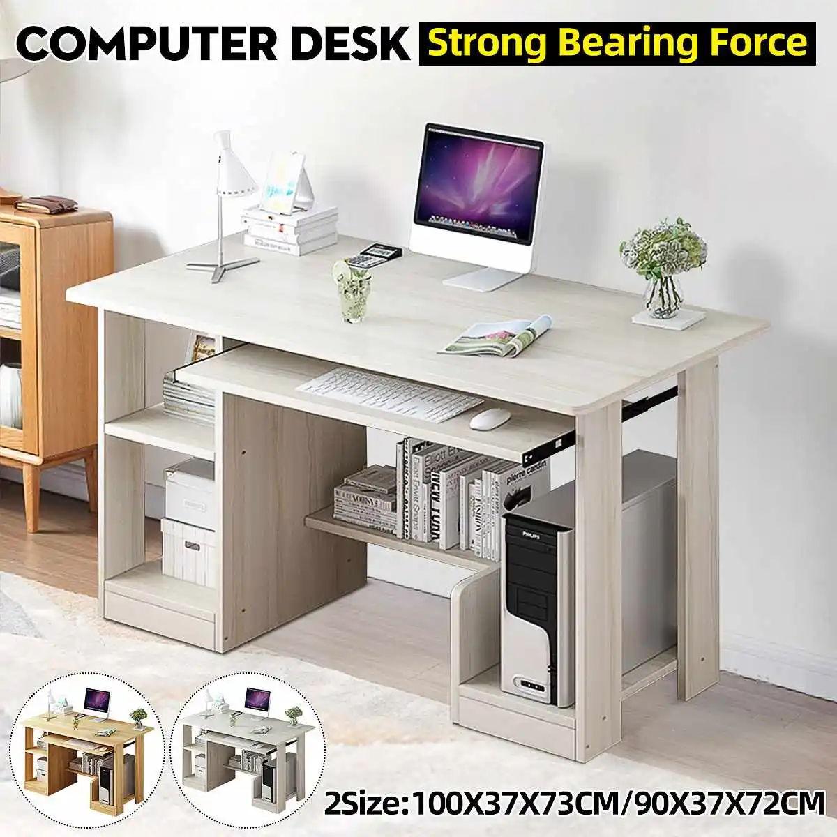 

АС со 100 см деревянный дом компьютерные столы большой офисной мебели студент письменный стол/стол настольная подставка с клавиатурой лоток ...