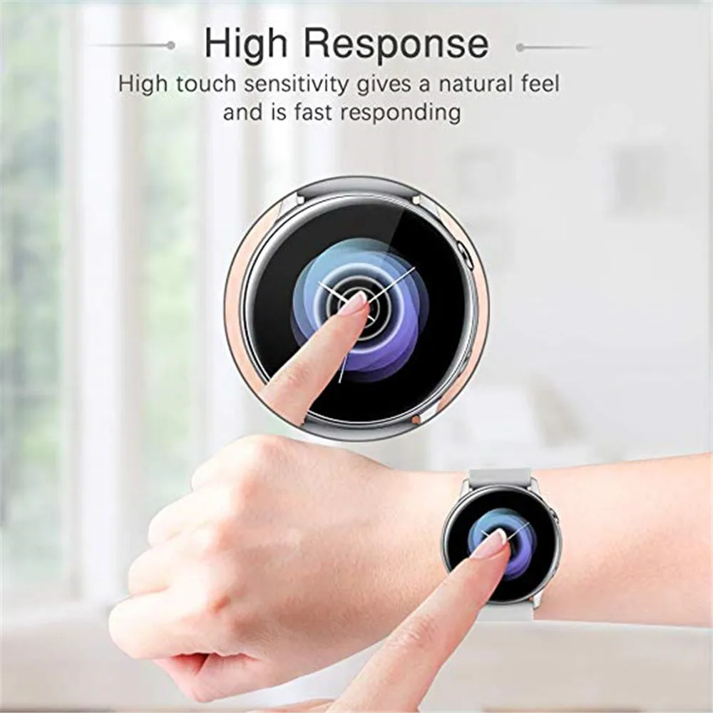 2 шт. ультратонкая Защитная пленка для Samsung Galaxy Watch Active 40 мм 44 противопузырьковая