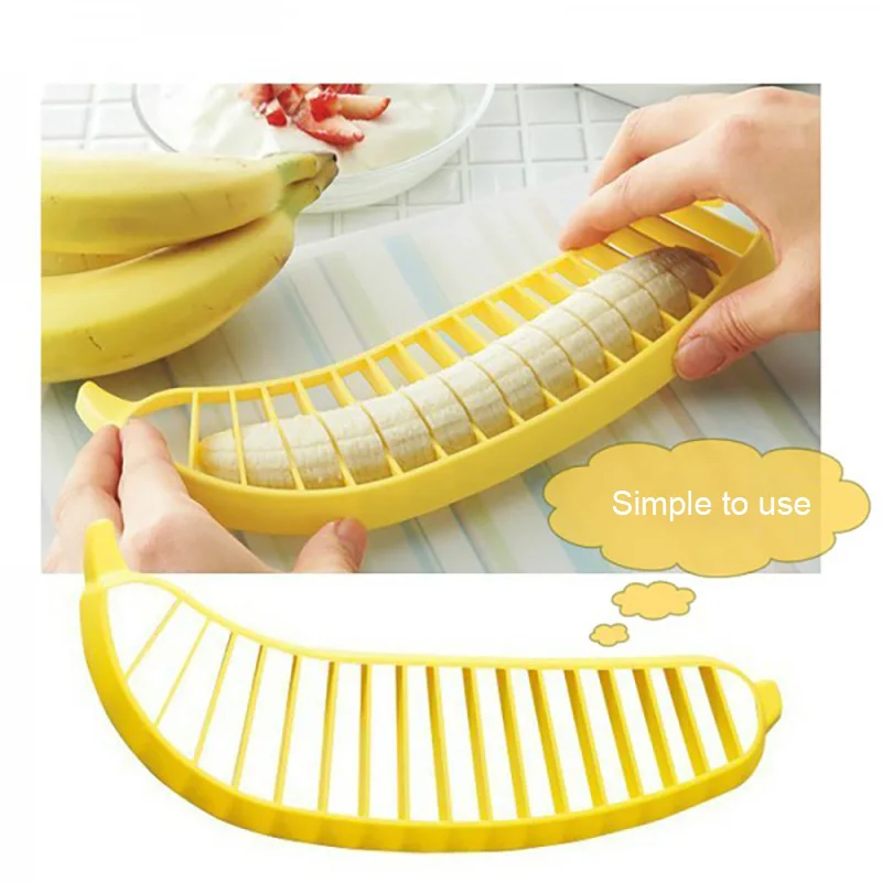 2 шт. нож для бананов слайсер фруктов овощей резак кухонная Салатница режущий