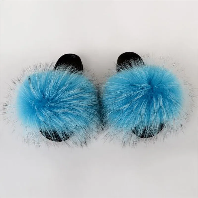 

Шлепанцы мужские меховые, сланцы из натурального меха енота, плюшевые шлепанцы, домашняя обувь, лето-осень