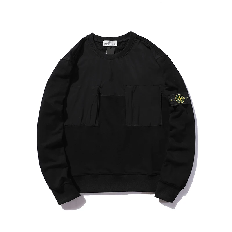 

Stone island Stone island2021 Autumn ISLAND Men Casual STONE Logo 2 Zipper Pockets Long Sleeve Couple Loose O-neck Sweatshirts