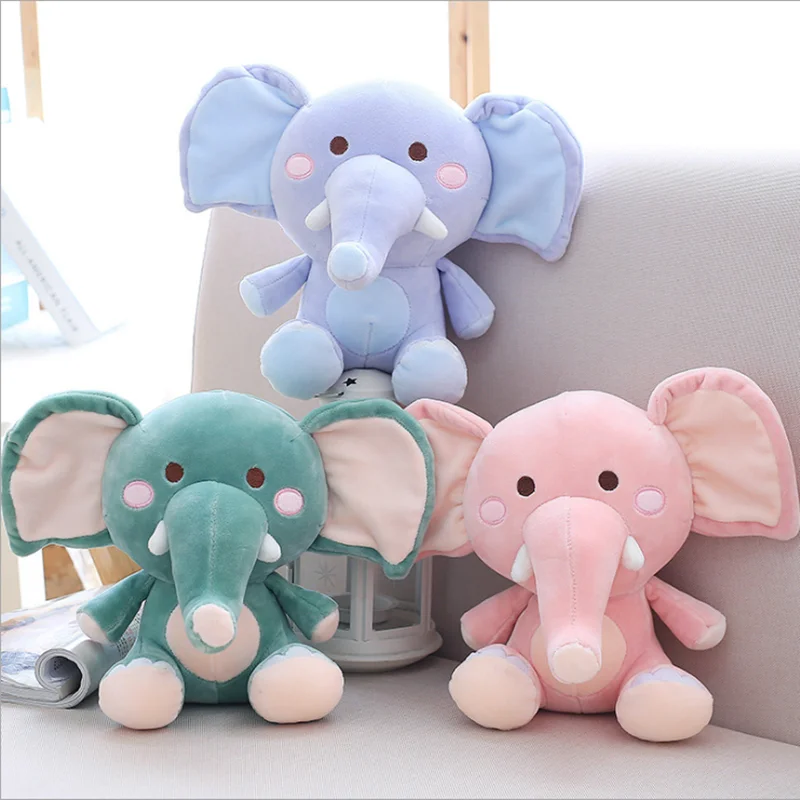 

22-40cm Cute Elephant Plush Toys Cartoon Sleeping Stuffed Pillow Doll Soft Cushion Bolster Birthday Gift