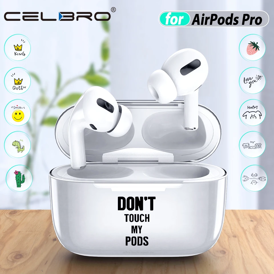 Прозрачный чехол-накладка для AirPods Pro, Жесткий ПК, Cristal, милый мультяшный протектор для наушников Air Pod Pro 3, чехол для AirPods Box