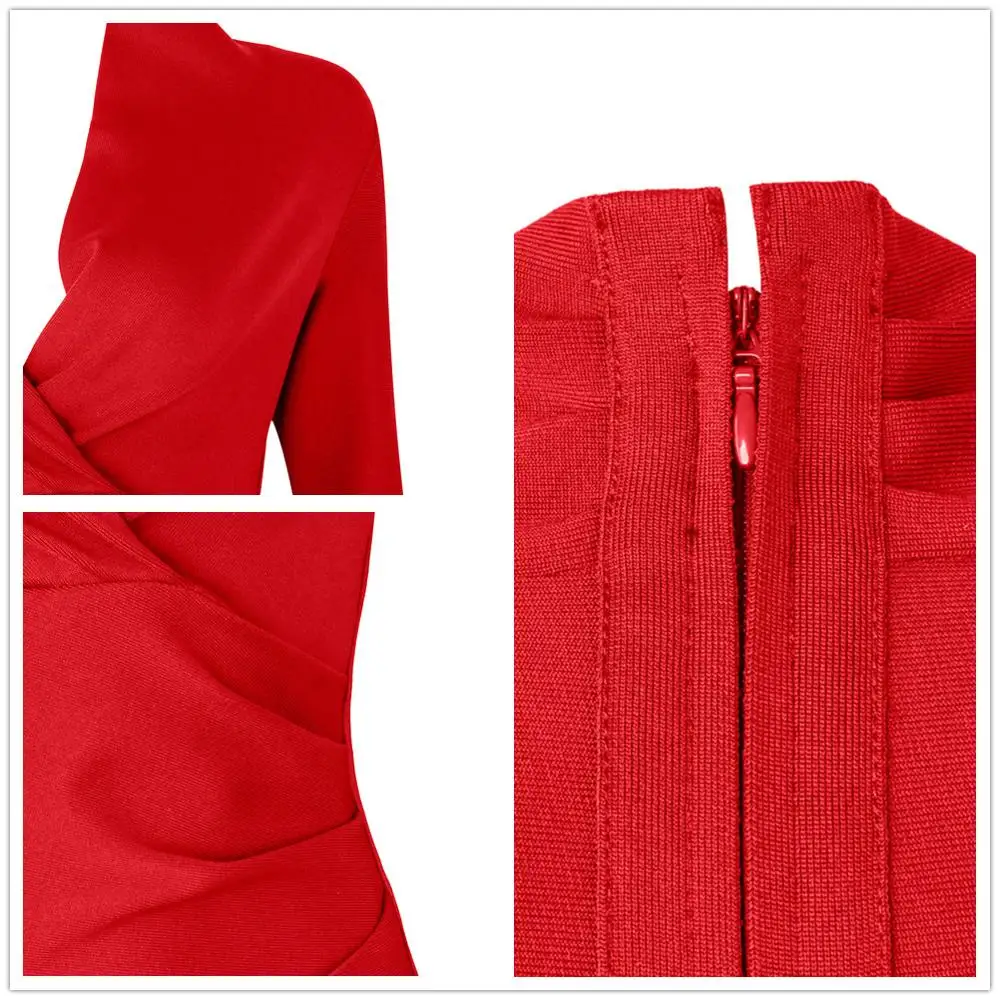 

Women Bandage Dress Sexy Long Sleeve Elegant V Neck New Arrival Autumn Winter Ladies Clothing Club Celebrity Party Dresses