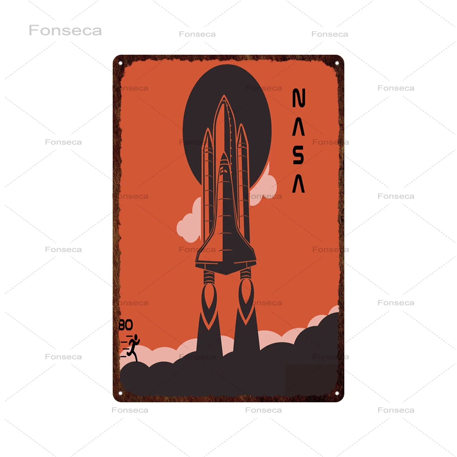 Винтажный оловянный плакат космический корабль астронавт для дома клуба мужская