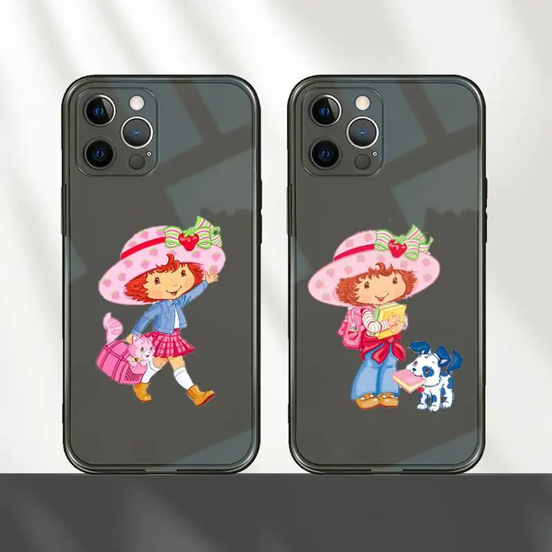 

Strawberry Shortcake and Dora Phone Case Transparent for iPhone 7 8 11 12 se 2020 mini pro X XS XR MAX Plus
