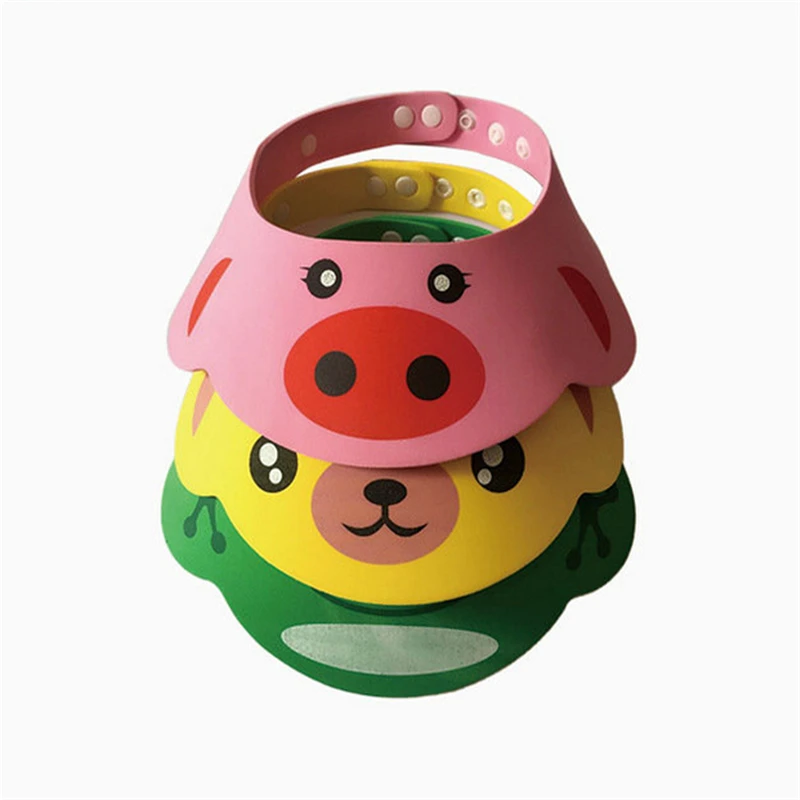 Gorro de ba&ntilde;o ajustable para beb&eacute;, gorro de ducha ajustable para champ&uacute;, suministros para el cuidado del beb&eacute;, visera para el pelo-0