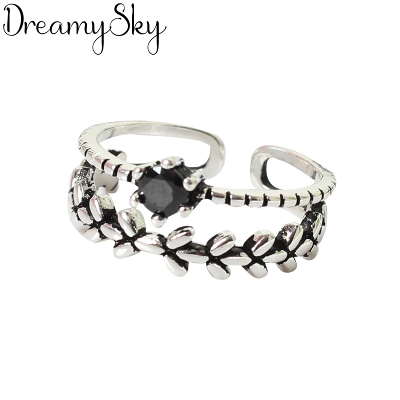 Женские кольца с листьями DreamySky Bijoux в стиле бохо большие Регулируемые на палец