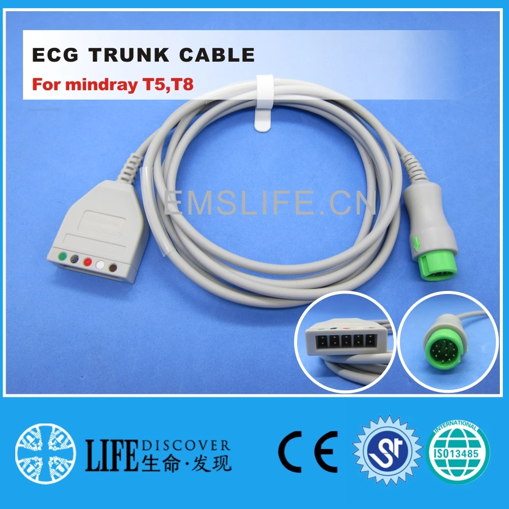 ECG 5 leads trunk кабель для mindray T5 T8 монитор пациента| |