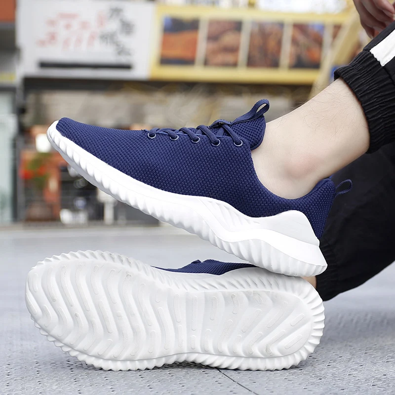 

New Mesh Men Shoes Lac-Up Casual Shoes Men Sneakers Breathable Lightweight Footwear Comfortable Sport Trainers Zapatillas Hombre