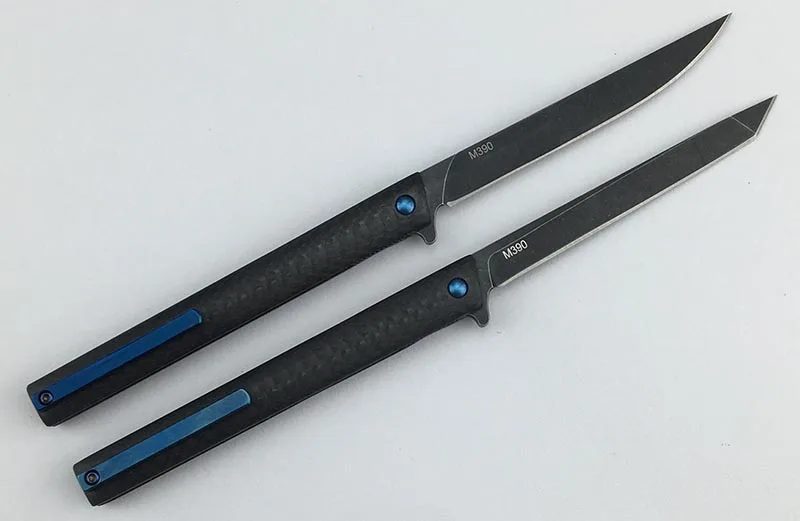 Jual LEMIFSHE Pen Flipper Pisau Lipat M390 Pegangan Serat Karbon Baja Berkemah Luar Ruangan Saku Berburu Pisau Buah Dapur Praktis