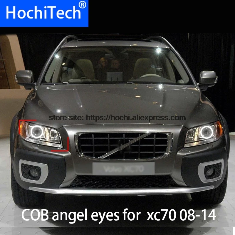 Для Volvo XC70 2008 2011 2012 2014 COB Светодиодный дневной светильник Белый Halo Cob Led Angel Eyes Ring Error