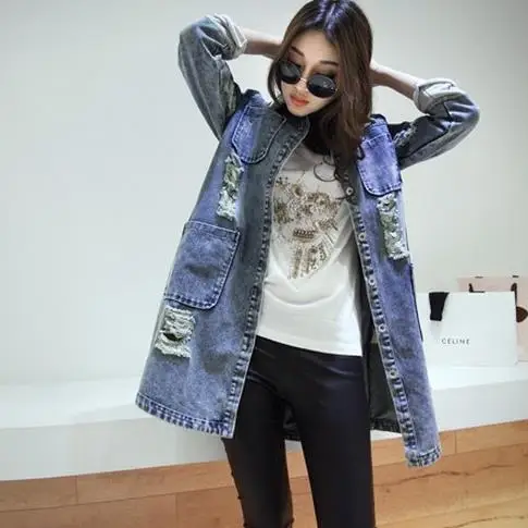 Джинсовая женская куртка размера плюс 5XL новинка 2020 осенняя винтажная джинсовая