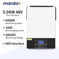 madoud hybrid off grid 5500w wifi solar power inverter converter mppt 100a charge controller 220v230v pv converter