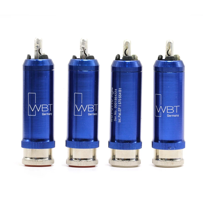 4 шт. 5N Чистая медь посеребренный RCA разъем WBT RCA вилки с DIY RCA кабель