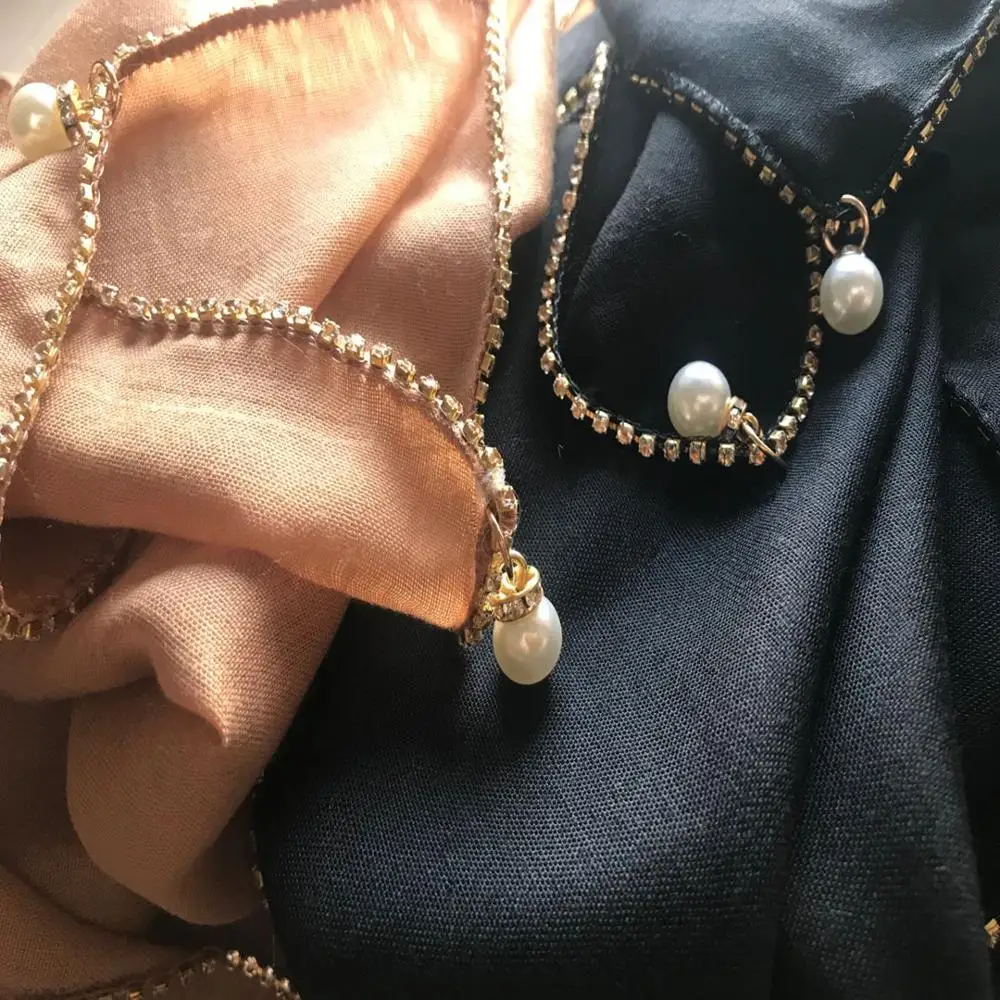 1 шт. Роскошная обувь с украшением в виде кристаллов платок цепочками жемчугом