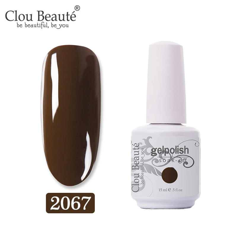 Гель-лак серии Clou Beaute Caramel, УФ светодиодный лак для ногтей, лак для маникюра, лак для ногтей, чистый цвет, долговечный Гибридный гвоздь, гель - Цвет: 2067