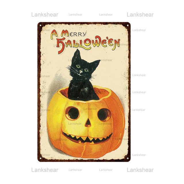 Металлическая жестяная ретро-вывеска в виде Санта-Клауса собаки кошки | Дом и сад