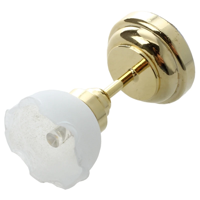 2 Pcs 1:12 Dollhouse Miniature Model LED Light: 1 Ceiling Light Golden &amp Flower Shape Metal Wall | Лампы и освещение