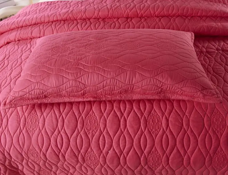 

41 Beige Red White Purple Blue 100% Quilted Cotton Comfortable Blanket Tatami Mat Bedspread Bed sheet Bed Linen Pillowcase 3pcs