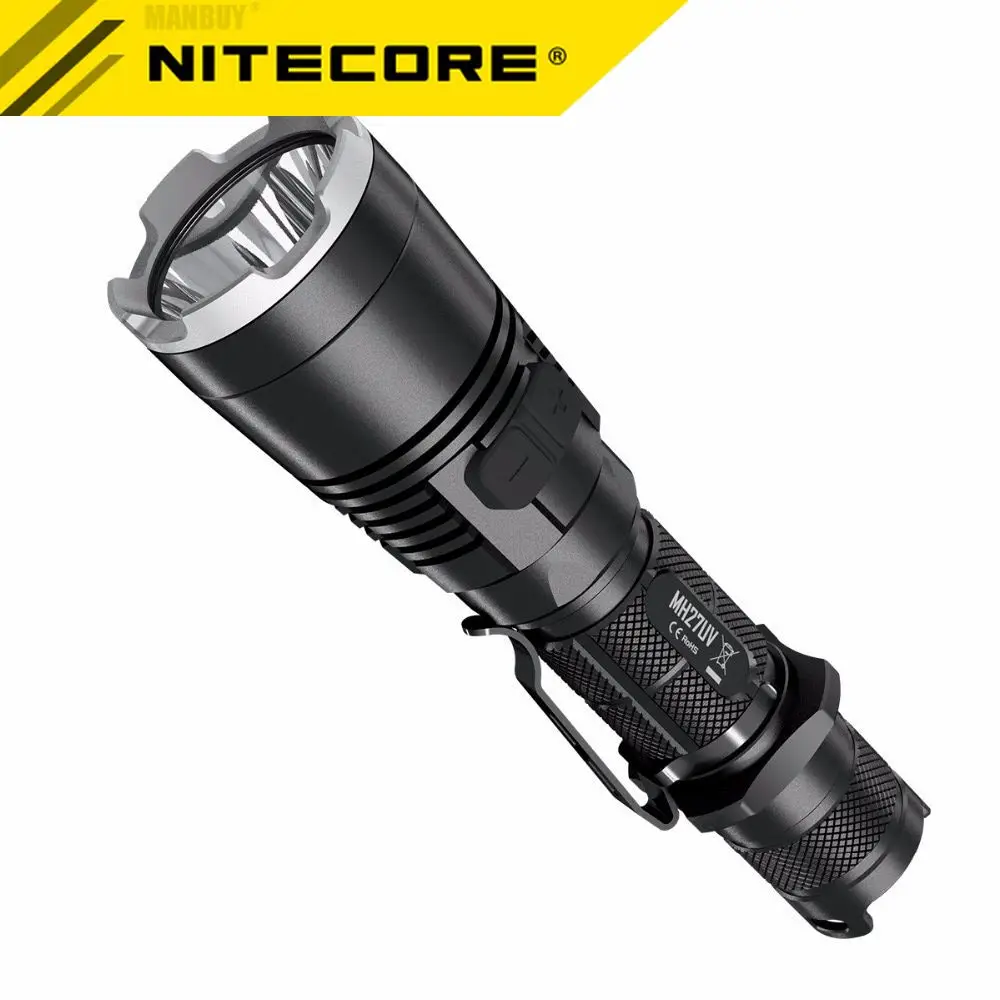 Распродажа 2021 Nitecore MH27UV Тактический далеко идущие Blaze с красные синие и 365nm