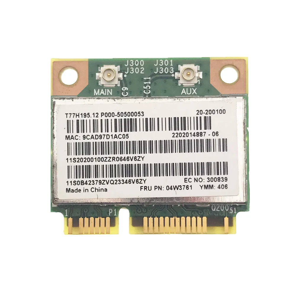Беспроводная карта Broadcom Bcm94313HMGB BCM4313 04W3761 Mini Pci-e BT4.0 для Lenovo M490s E530 E430 S430 B480 |