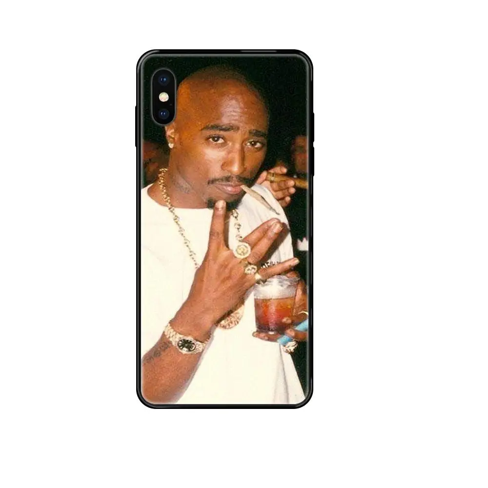 Tupac 2pac Super Star Black Soft Cool Best Cover Case Discount Youth For Galaxy A5 A6 A7 A8 A10 A10S A20 A20S A20E A21S A30 images - 6