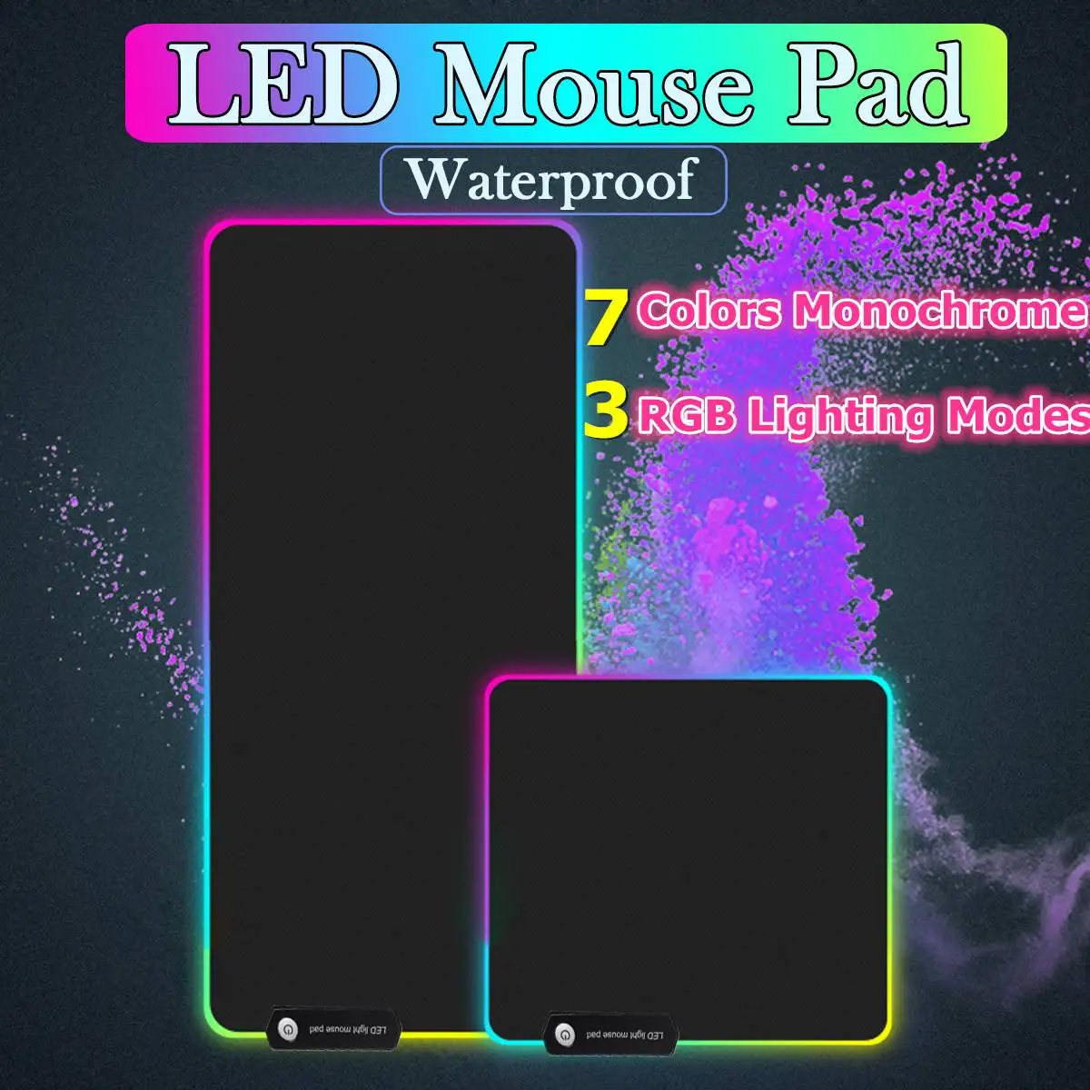 

LED Light Gaming Mouse Pad RGB Large Keyboard Cover Non-Slip Rubber Base Computer Carpet Desk Mat PC Game Mouse Pad 10 modes